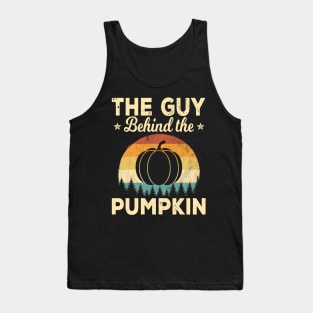 Retro Vintage The Guy Behind The Pumpkin Baby Shower Gift Tank Top